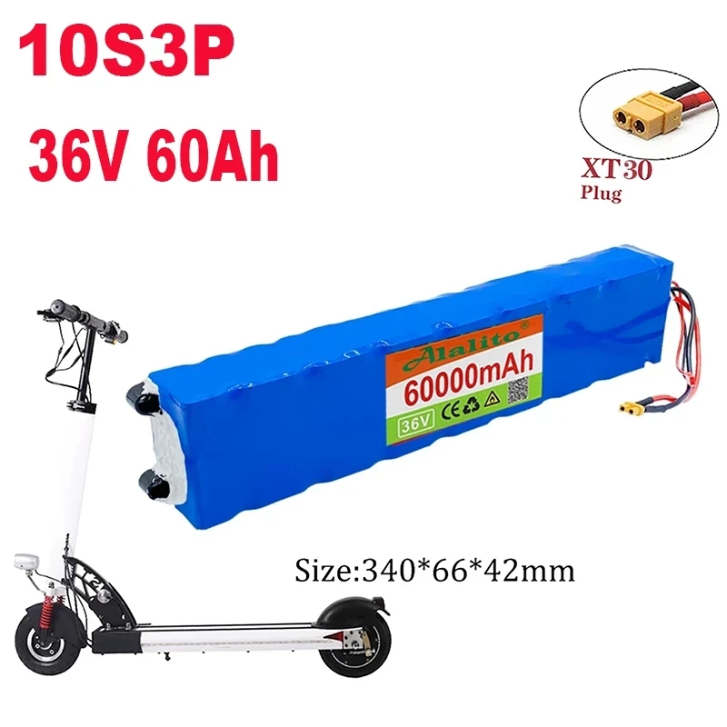 

100% 36V 60Ah Scooter Battery Pack for Xiaomi Mijia M365 36V 60000mAh Battery pack Electric Scooter BMS Board for Xiaomi M365
