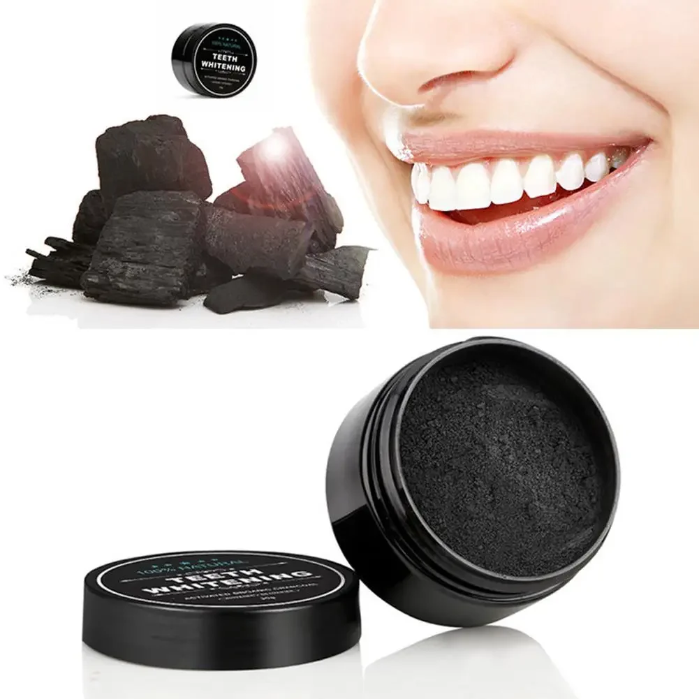 Polvere sbiancante per denti bianchi Alito fresco Macchie di denti Pulizia orale Denti puliti Tartaro Carbone attivo Sbiancante per denti in polvere - immagine 6