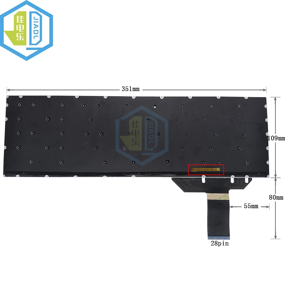 Luz de Teclado Retroiluminada para Laptop Teclas Prateadas Russo e Inglês f9 Pro Mb3501005 Xk-hs109 ru Eua Novo - Imagem 5