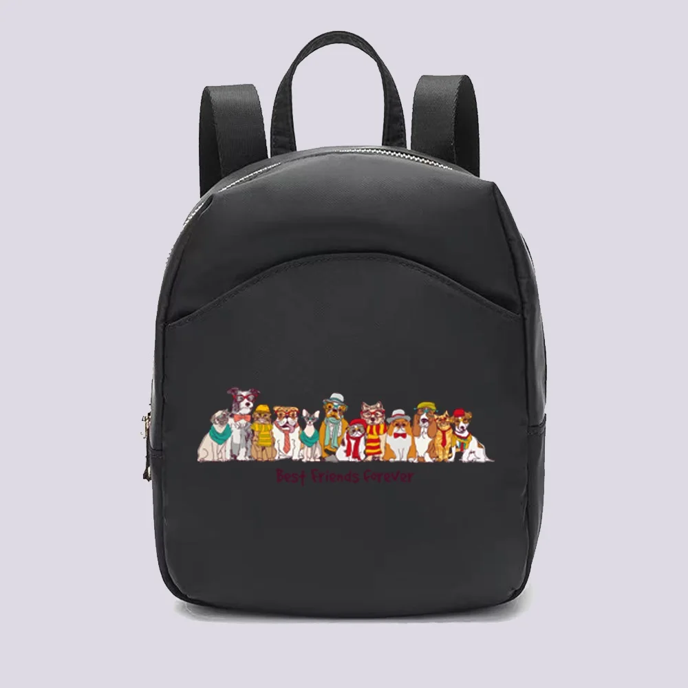 2022 Fashion Women Mini Backpack Multifunction Small Backpacks Casual Simple Dog Printing Student Bookbags Travleing  Rucksack