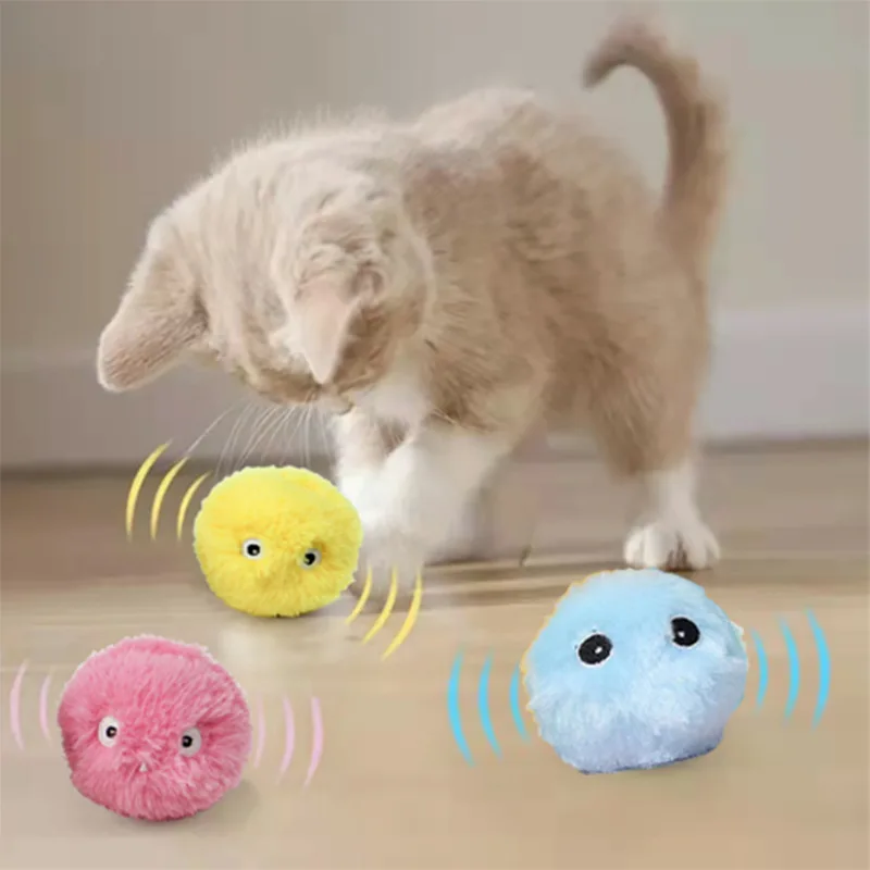 

Electric Training Toy Pet Interactive Electric Catnip Training Ball Smart Cat Toys Kitten Touch Sounding Pet Product Squeak Ball