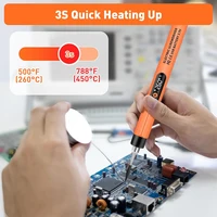 USB Soldering Iron Intelligent Temperature Setting Cordless Soldering Iron Set With Led Work Light - Image 2