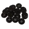 20 Pieces 30mm Handmade Round Coffee Black Wood Buttons 4 Holes Sewing Buttons for Garment Decoration 1