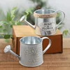 Creative Flower Vase Can Rustic Iron Metal Jug Pitcher Tin Bucket Watering Can Shape Portable Pot for Home Wedding Party Decor 2
