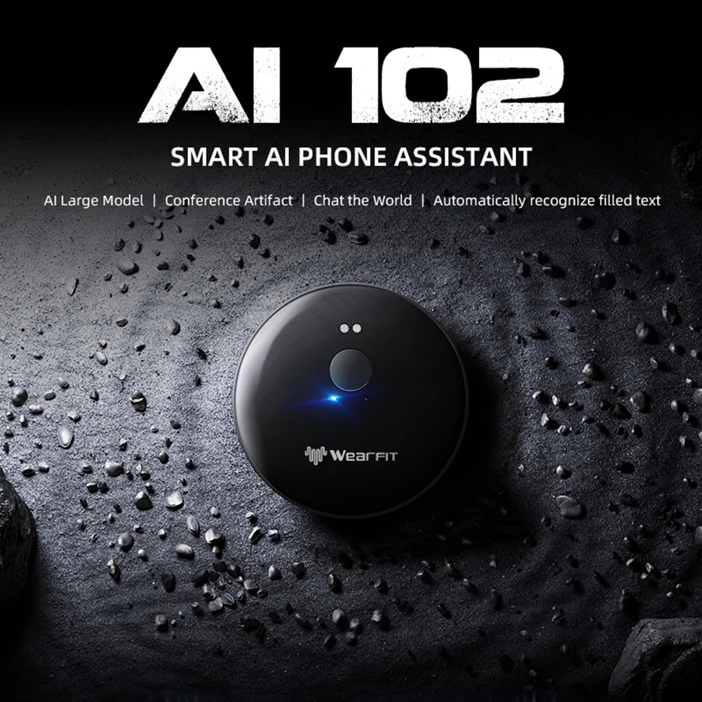 Smart AI Phone Assistant Language Voice Translator Bluetooth-Compatible 5.4 Real-time Face To Face AI Translator 144 Languages