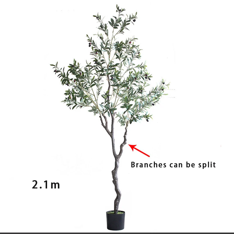 Árbol de olivo Artificial grande, planta en maceta verde, ramas de olivo  para interior, oficina, tienda, decoración, suelo, bonsái, adornos,  150-180cm - AliExpress