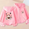 Anime Spy X Family Children Hoodie Tops Girl Boy Sweatshirt Kid 3-12 Year Zipper Coat Casual Sweatshirts black autumn Clothes