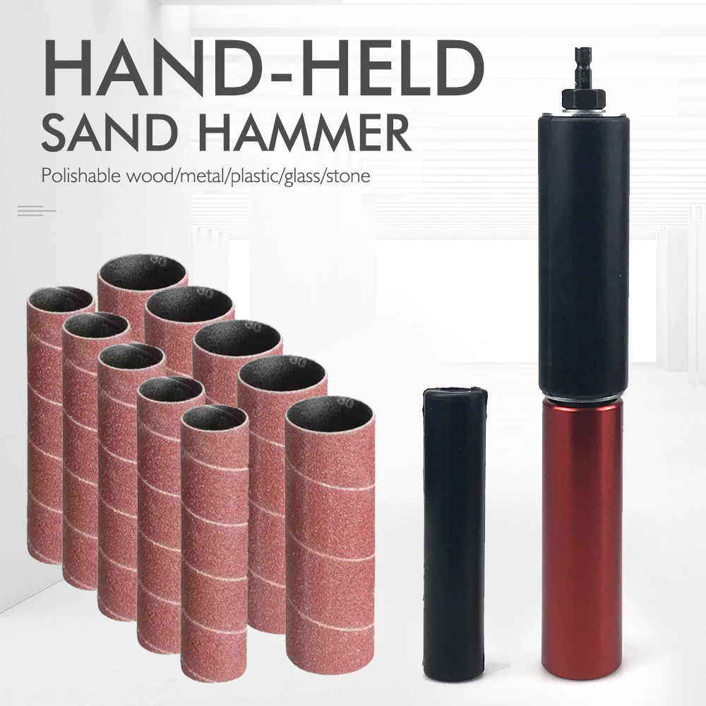 Sanding Rod Sanding Wood Metal Plastic Glass Stone Mini Belt Sander Electric Drill Attachment Lithium Electric Drill Conversion automatic centre punch general wood working metal drill adjustable spring loaded automatic punch hand tools for metal wood glass