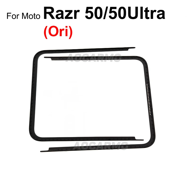 Moto Motorola Razr 40 40U 50 울트라 프론트 스크린 스탠드 중간 베젤 프레임 LCD 디스플레이 브래킷 플라스틱 Hoder 용 Aocarmo