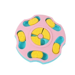 Interactive Dog Puzzle Toy Slow Feeder - IQ-Boosting Food Dispenser with Non-Slip Bowl (Pink1)