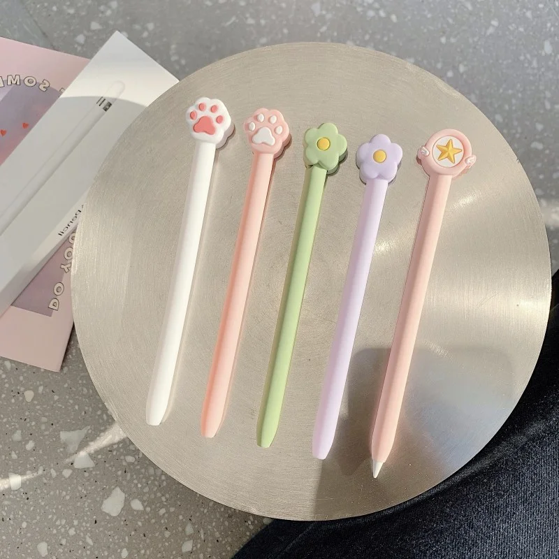 Pencil Case for Apple Pencil 1st 2nd Generation Or Pro Cartoon Cute Silicone Shockproof Tablet Stylus Protective Cover apple pencil case apple pencil cover