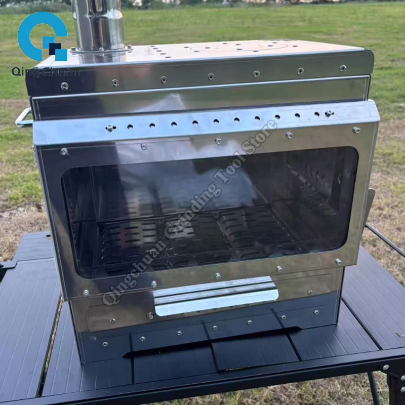 เตาผิงไร้ควันสแตนเลสอเนกประสงค์ เตาไม้สำหรับเต็นท์ เตาไม้สำหรับตั้งแคมป์กลางแจ้ง เตาให้ความร้อน 1