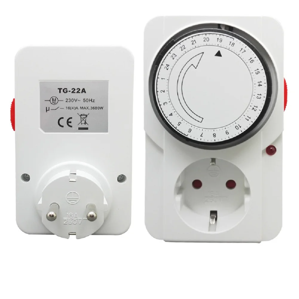 

Brand New Durable And Practical Timer Plug Home 16A 3500W AC 220V 11.8CMx7CM/4.6'' X2.7'' For Automates Lights