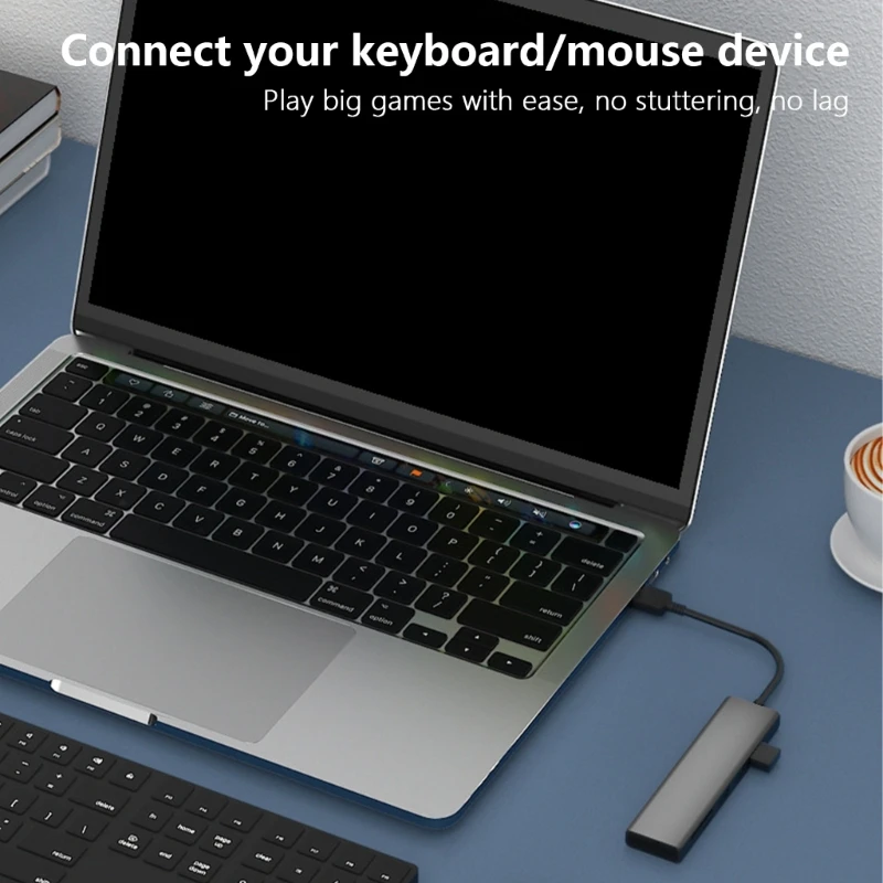 USB Hub Aluminum 4 Port Expander Travel Friendly USB Hub for Flash