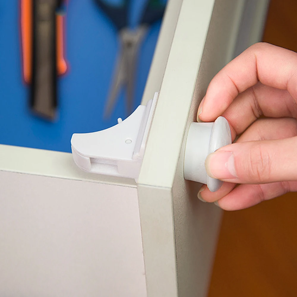 Magnetic Children Safety Lock Baby Protection Built-in Invisible Punch Free Drawer Cabinet Door Magnetic Lock Anti-opening Latch cabinet lock child lock safety lock