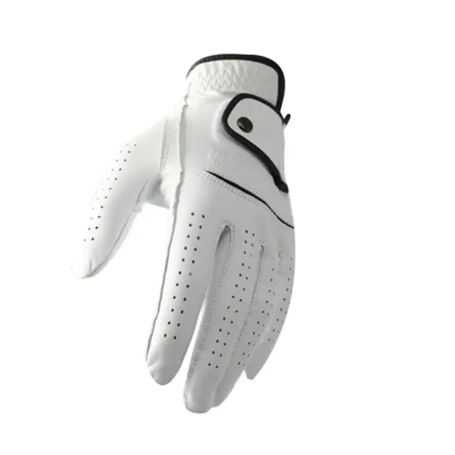 Sheepskin Men's Sports Golf Glove Breathable Single Left Hand Leather Golfing Glove Slip-Resistant White Golf Accessories Male 4