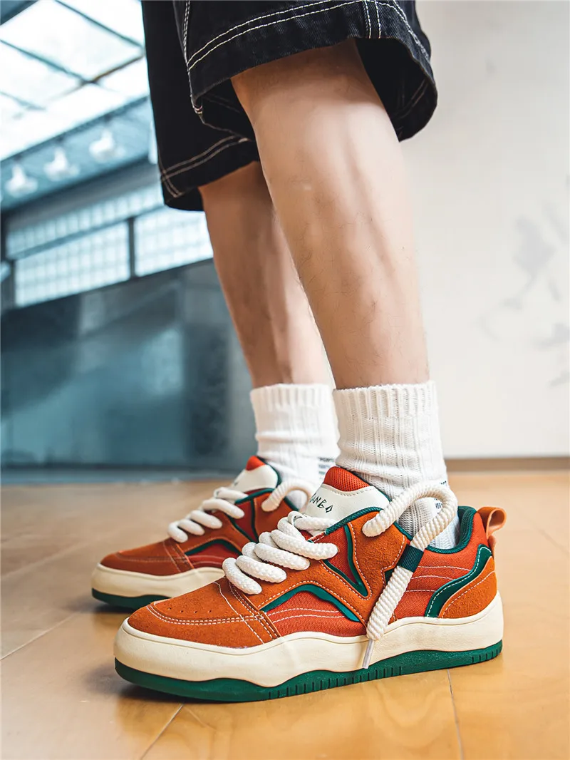 Designer Fashion Mens Skateboard Shoes Streetwear Hip hop Sneakers Men Casual Harajuku Vulcanized Shoes Men Original Sneakers