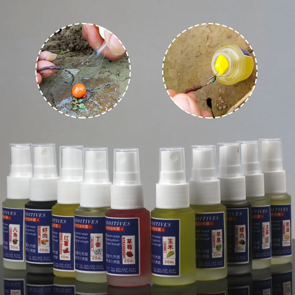 1 Pz 20Ml Carp Fishing Bait Additivo Boilies Pop-Up Pellet Attrattivo Spray Aromatizzato Richiamo Di Pesca Odore Sapore Accessori