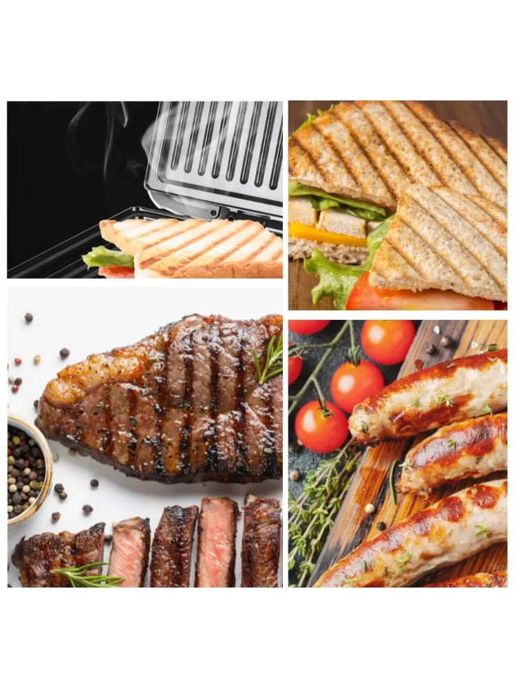 Large electric sonifer sandwich maker, 1400W, kitchen appliances, breakfast waffle machine, anti-ad foam pan 2