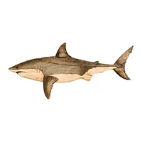 Wooden Sea Fish Decor Statues Whale Figurine Ornament Rustic Decoration Wall Hanging Decorations For Living Room Bedroom 2
