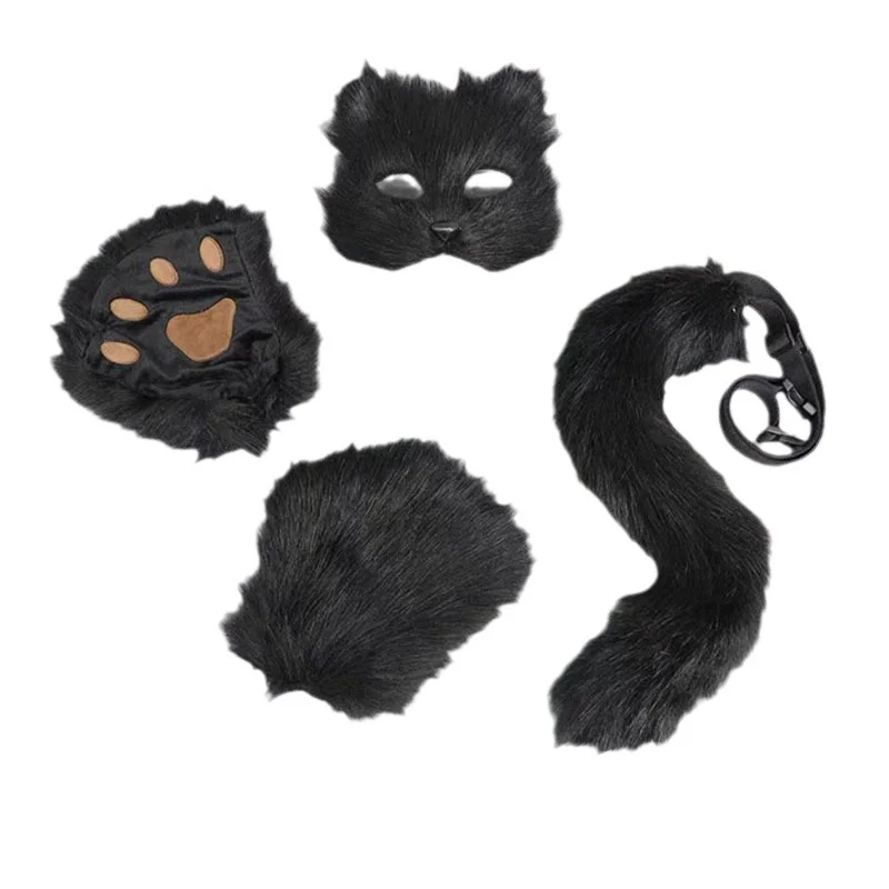 Fox Mask, Tail & Gloves Costume Set 5
