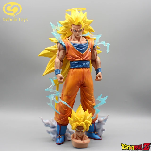 Dragon Ball Z Figuras Anime, Son Goku, Ssj3, Super Saiyan 3, Gk, Estátua de  PVC, Boneca Modelo, Decoração do Quarto, Brinquedos Colecionáveis, 35cm -  AliExpress