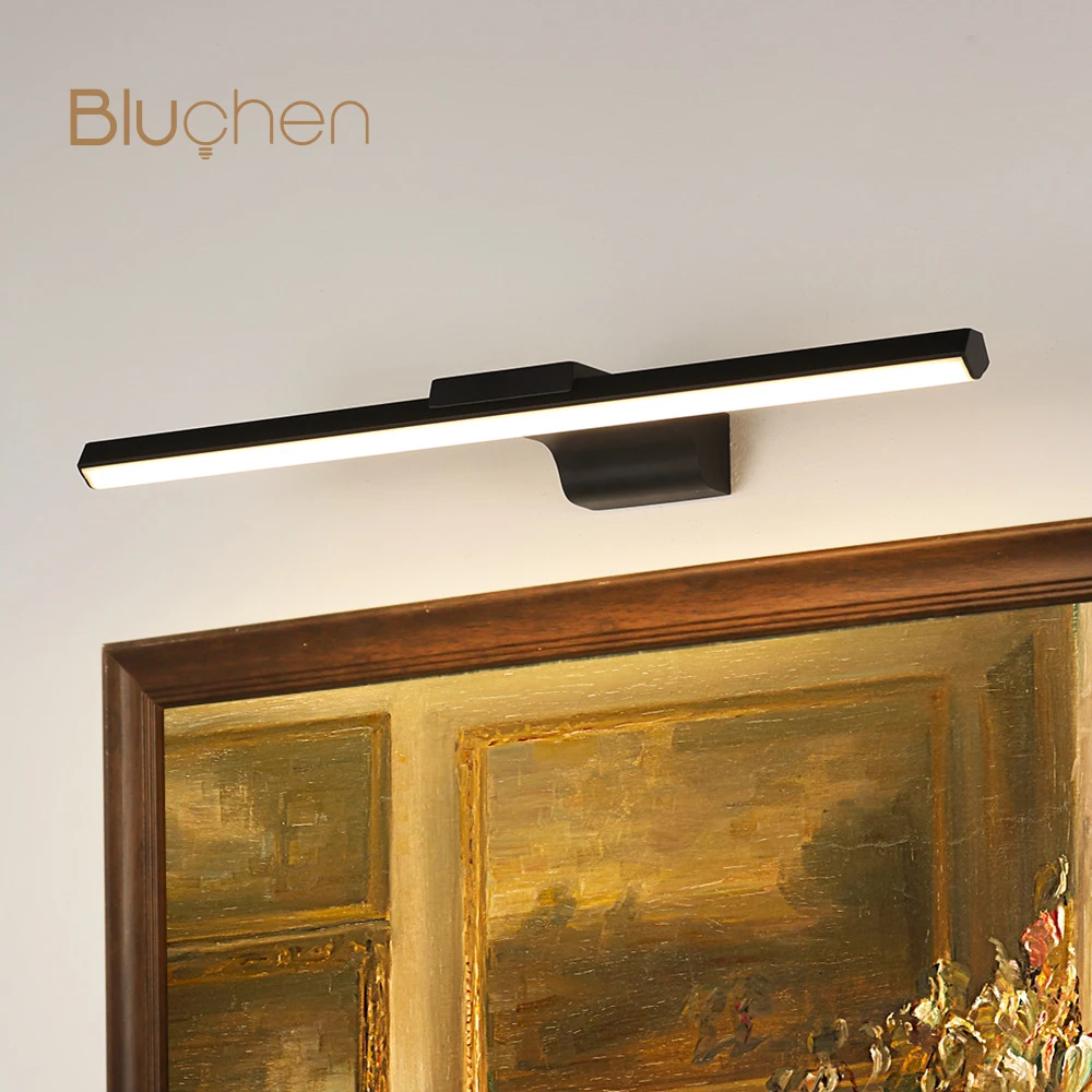 Женская настенная лампа, роскошное черное бра для гостиной, прикроватного столика, 40 см, 55 см, 12 Вт