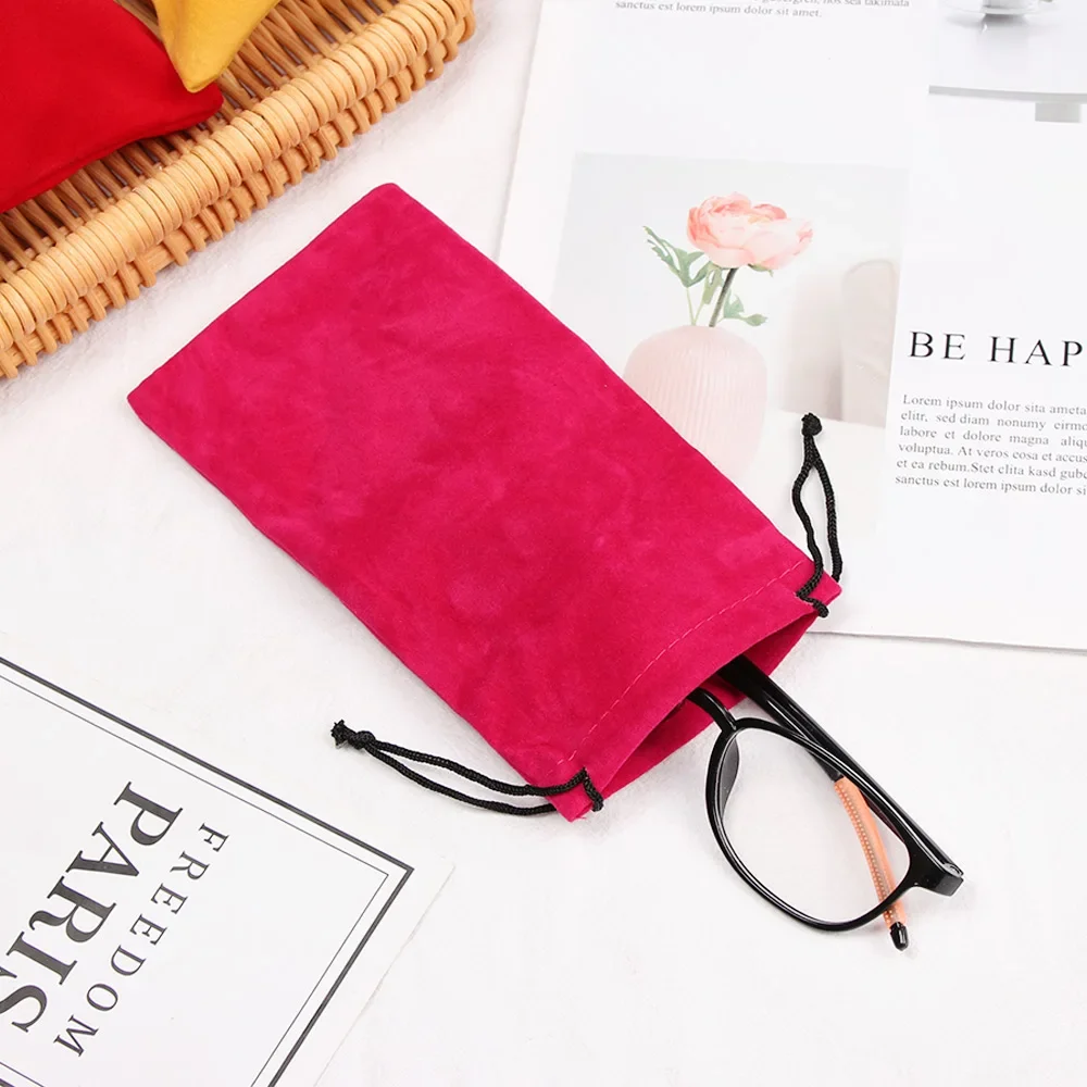 Sunglasses Bag Drawstring Pouch Myopia Glasses Case Soft Eyeglasses Pocket Spectacles Cloth Bag Eyewear Accessories