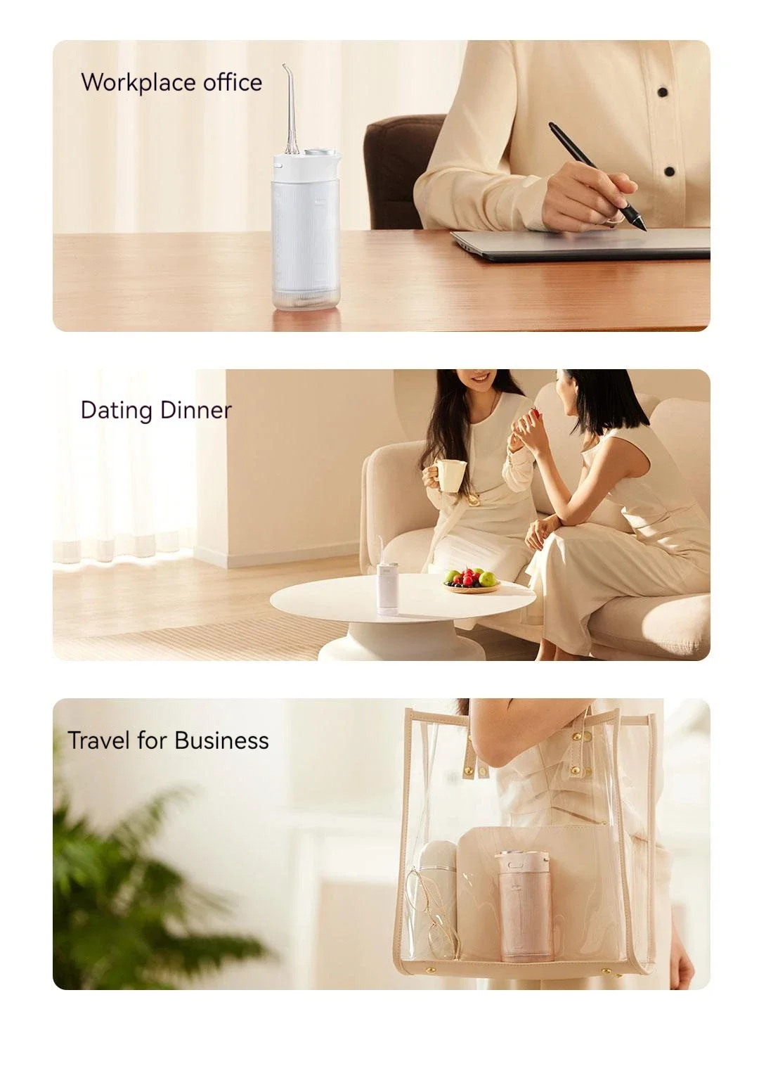 Oral Irrigator Xiaomi Mijia Electric Oral Irrigator F400 Portable Water Flosser 200ML 4-Mode Tooth Pick Whitening Cleaner Waterpulse