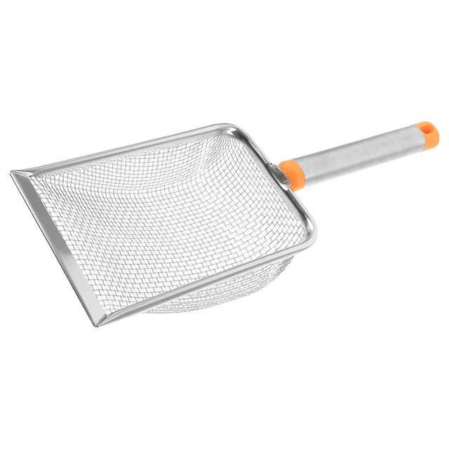Metal Cat Litter Scoop Stainless Steel Sturdy Non-Stick Sifting Scoop for Cat Poop and Sand Pet Litter Shovel Sand Sifter 4