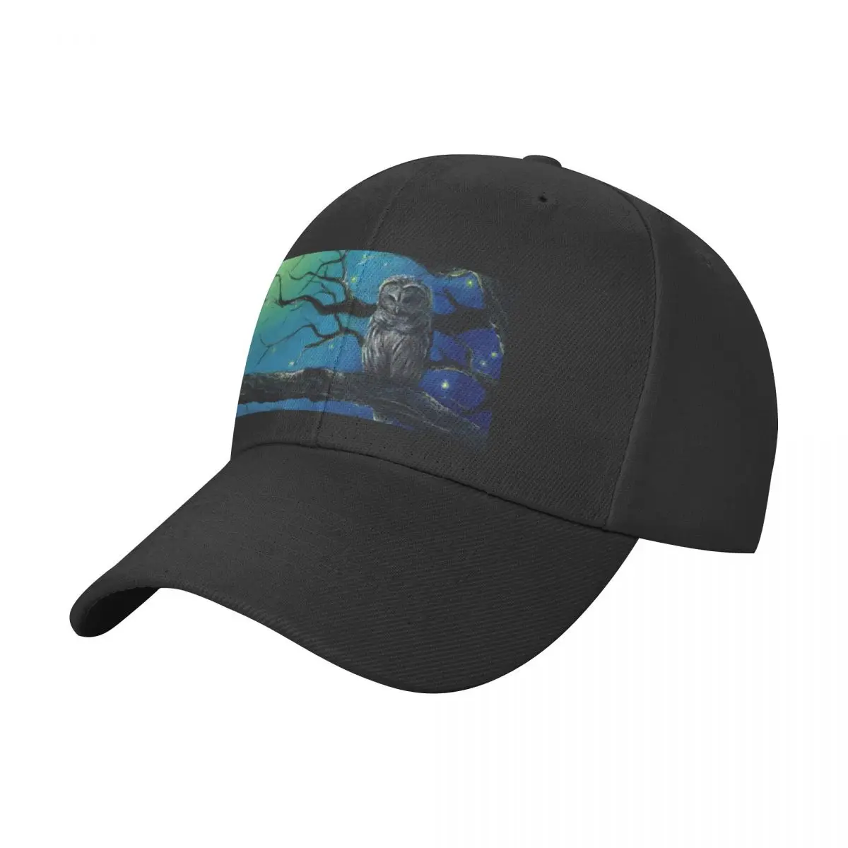 

Starry Owl - Acrylic Painting of a Magical Night Baseball Cap Beach Outing Hip Hop Rave Hat For Man Women's