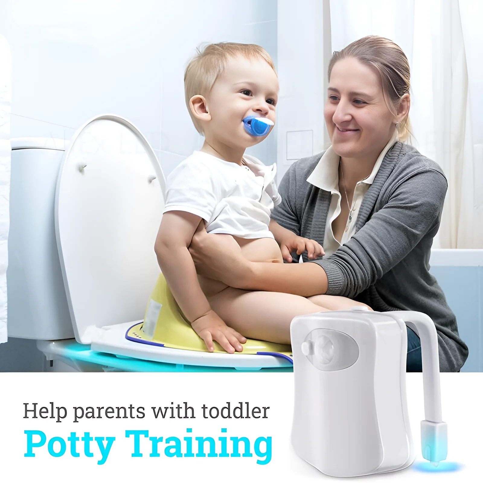 2 Luci WC Con Sensore Di Movimento | Proiezione 16 Colori Con Lampada Per Interno Water - Foto 7