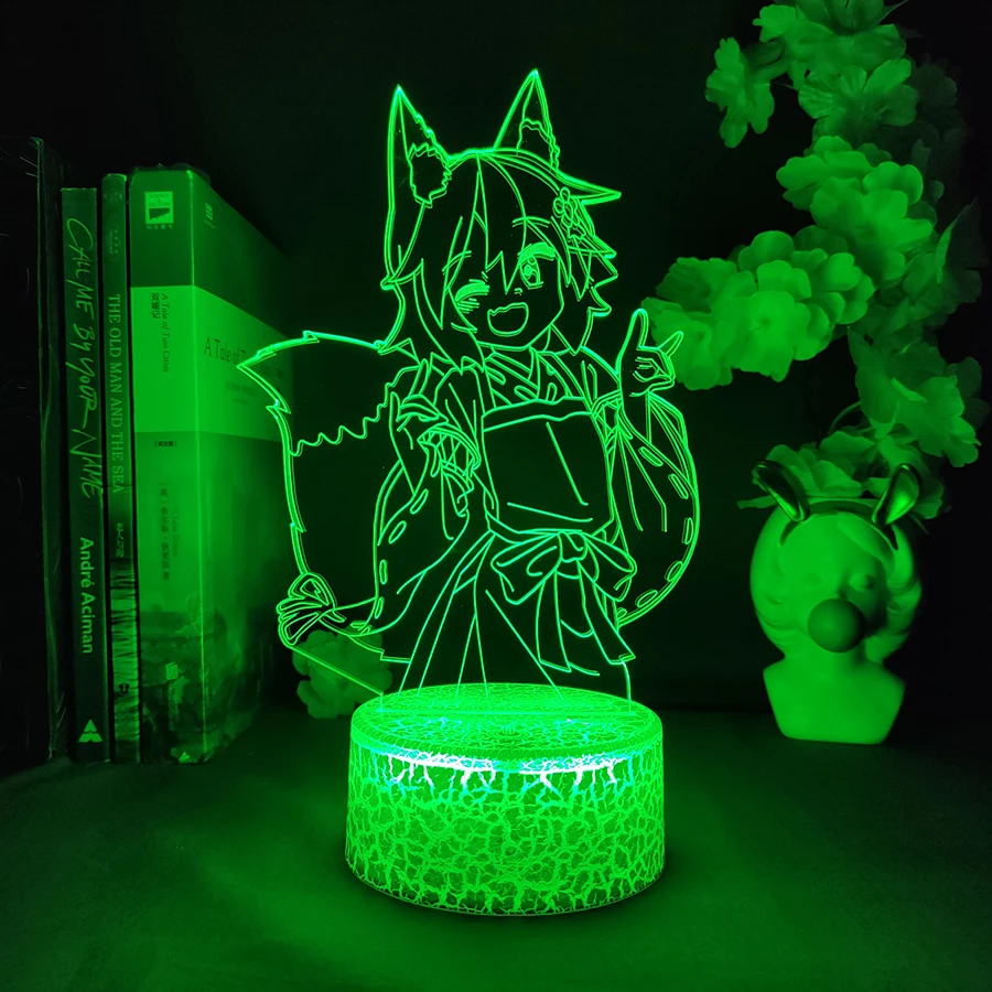 유용한 여우 Senko 애니메이션 램프 Led 조명 침실 장식 생일 선물 룸 장식 3d 램프 Sewayaki Kitsune No Senko San