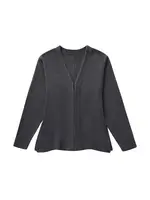 Women's Front Hook Fitted Knit Cardigan Sweater, V Neck, Long Sleeves, Side Split Hem, Female Outerwear, Chic Tops, Fashion - Image 4
