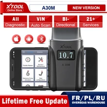 XTOOL Anyscan A30M 무선 BT OBD2 스캐너, 양방향 스캔 도구, 안드로이드 iOS 모든 시스템 진단 21 재설정, 무료 업데이트