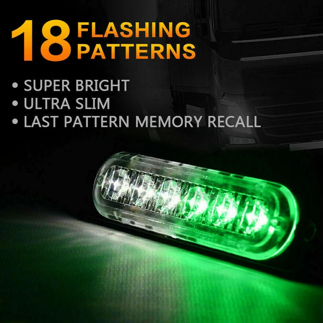 Auto Notfall LED Strobe Licht Polizei für Auto LKW rot blau Bernstein weiß  LED Blinker Leuchtfeuer Warn lampe Auto Licht Montage - AliExpress