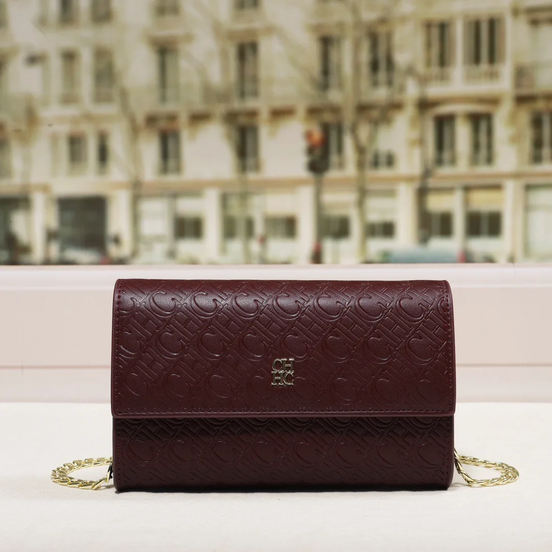 CILMI HARVILL CHHC Summer Fashion Women's New Crossbody Bag Single Shoulder Rectangular Flip Zipper Design Italic Logo Design