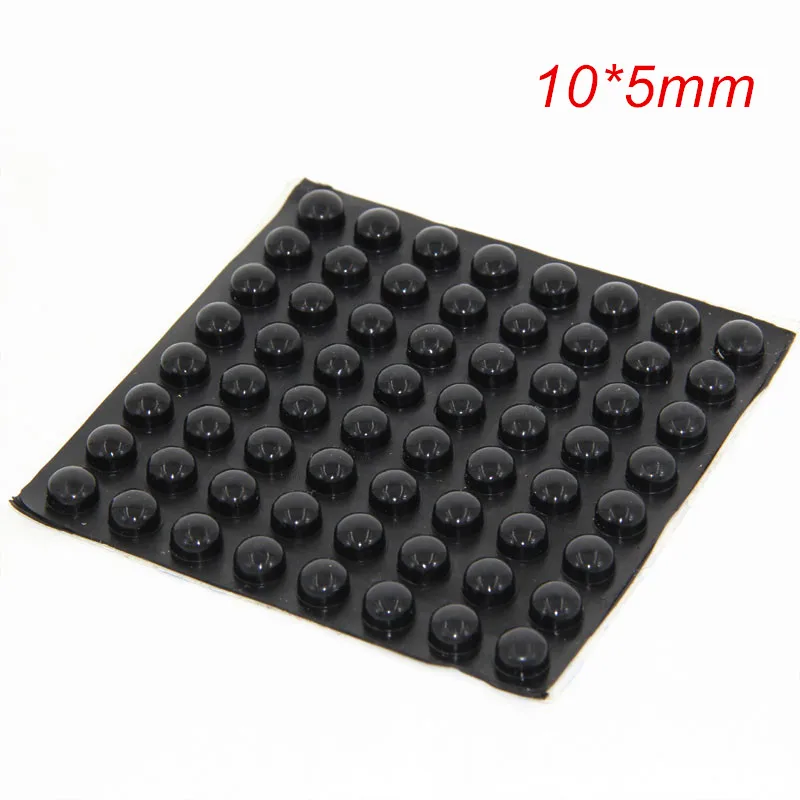 Silicone Bumpers Adhesive Rubber Pads 32/50PCS 9-15*3.5-5mm Black/Clear 3M Anti Slip