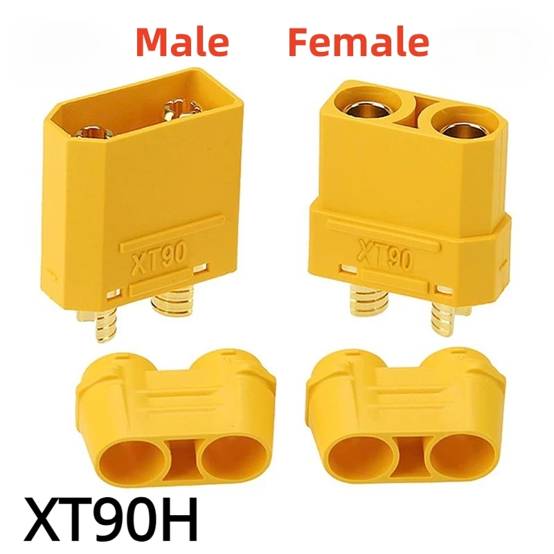 

10pcs/lot XT90 XT90H Battery Connector Set 4.5mm Male Female XT90 Gold Plated Banana Plug (5 pair)