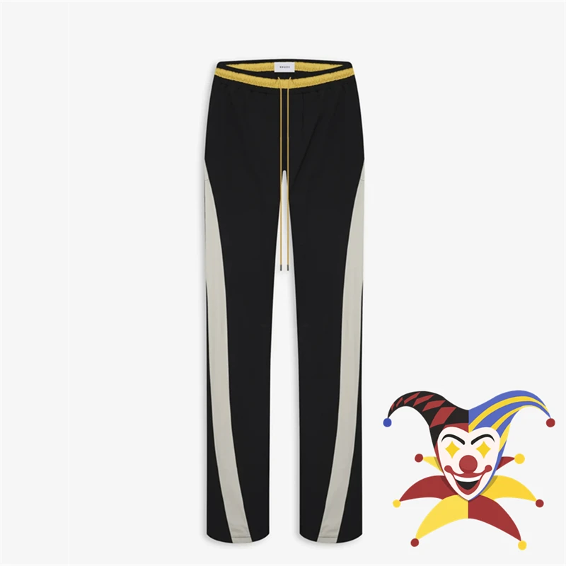 

2023ss Rhude Patchwork Sweatpants Men Women 1:1 High Quality Drawstring Trousers Track Pants