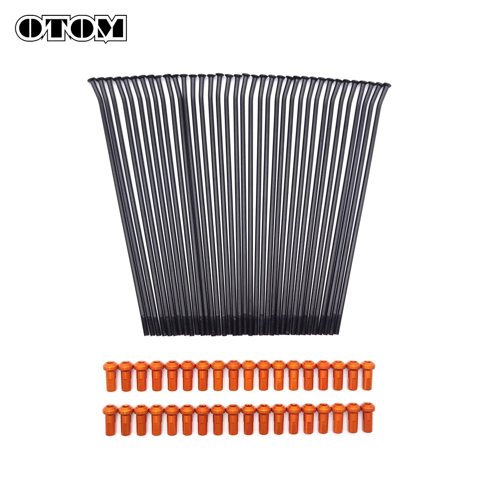 OTOM Motorcycle 21" Front 18" 19" Rear Spokes Black Electrophoresis Treatment Wheel Rim For KTM SXF125 EXCF530 XCFW TX FE FX FC dirt bike rim parts,motorcycle spokes