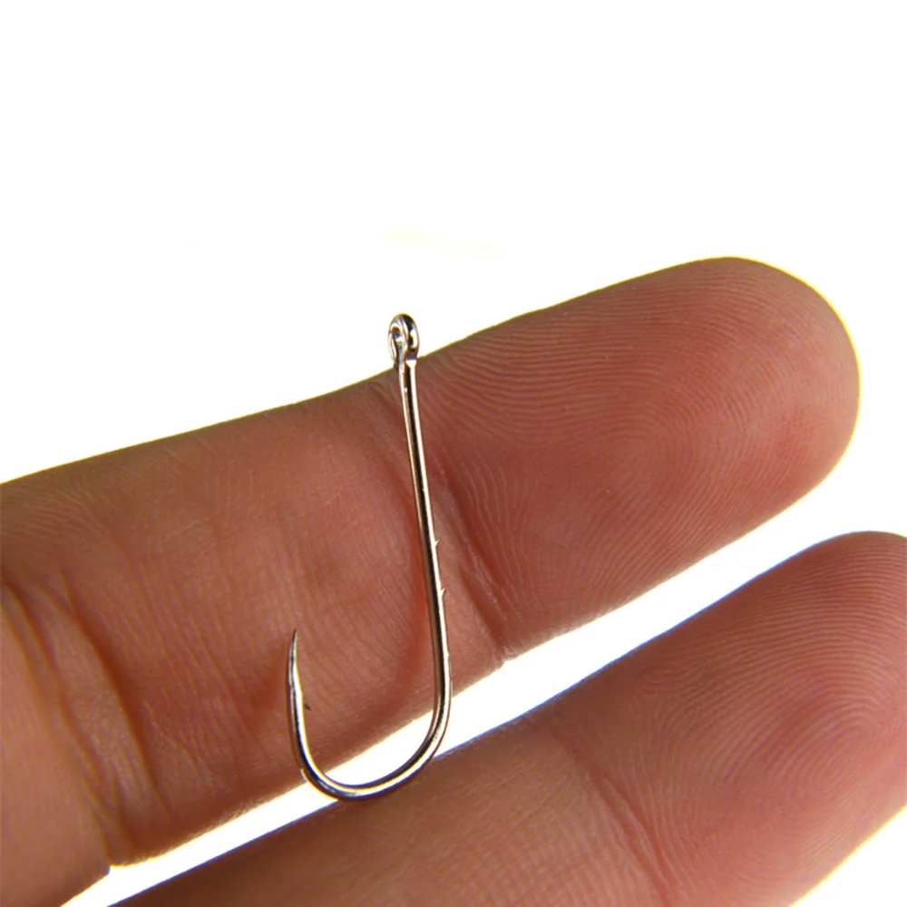 50-100 قطعة خطافات صيد فضية طويلة عرقوب خطافات صيد...