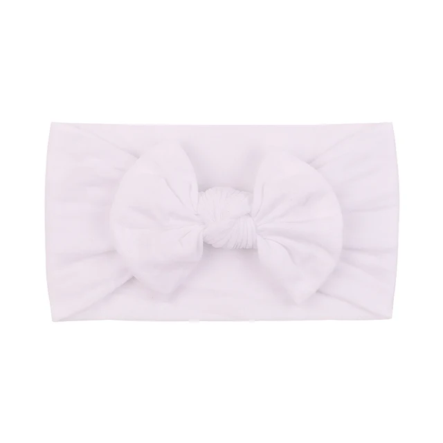 Solid Color Broadside Bowknot Headband for Kids Girls Elastic Hair Band Baby Hairband Boutique Turban Headwear Hair Accessories 18