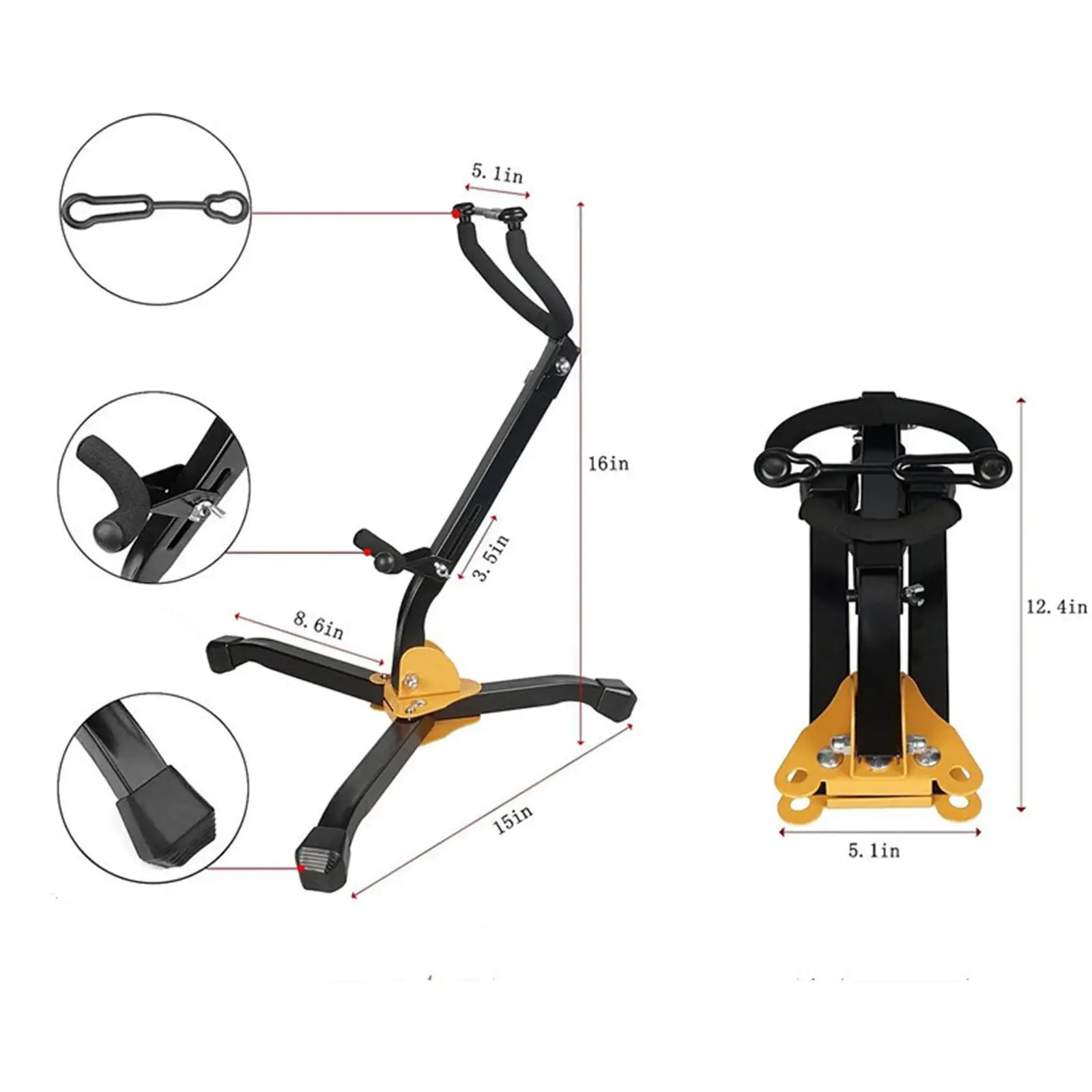 Saxophone Stand Holder Alto/tenor Sax Stand Professional Multi Orchestral Stand for Alto Tenor Sax Wind Instrument Fitments