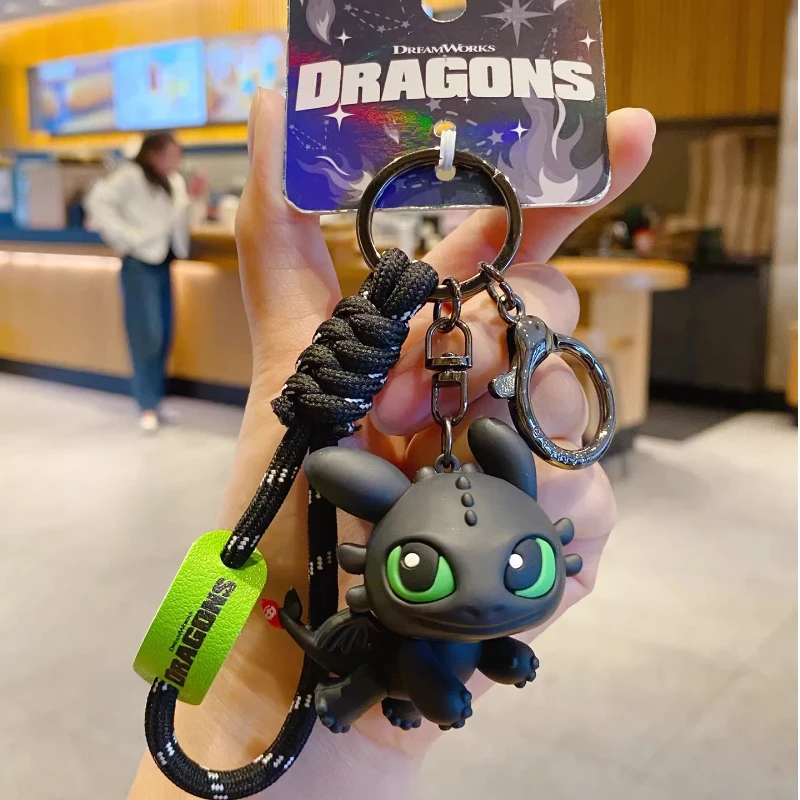 Authentic Dragon Taming Master Flying Toothless Boy Keychain New Bag Pendant Small Accessories Car Keychain Surprise Gift