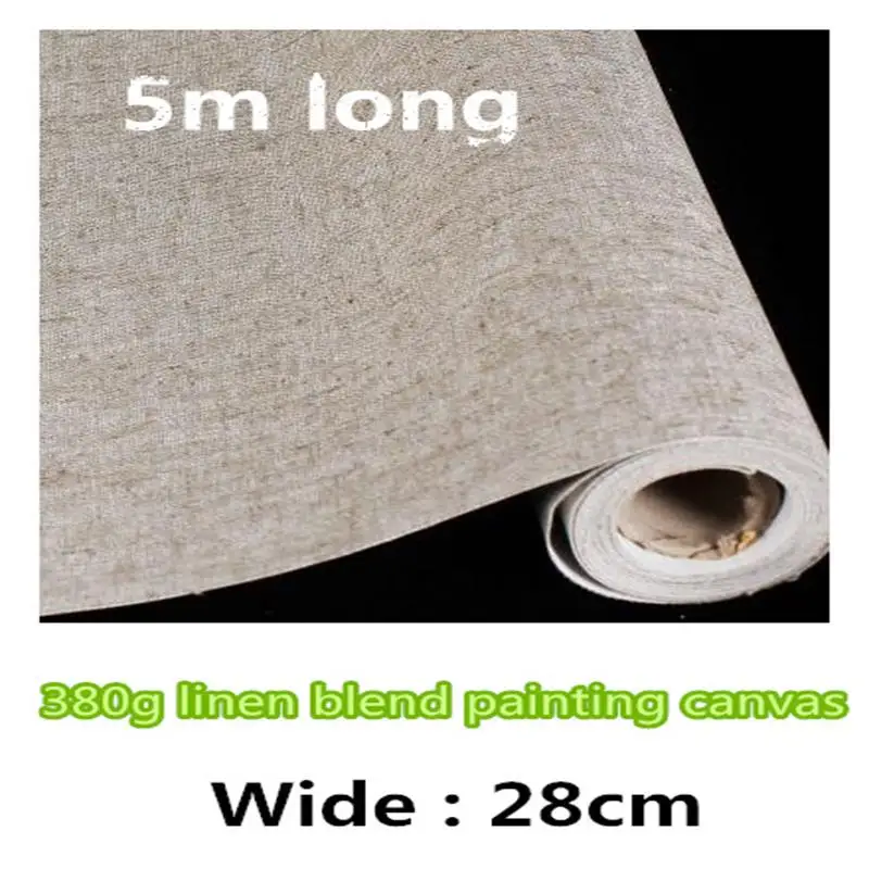 28cm high quality artist linen canvas roll cotton canvas fabric roll linen blend