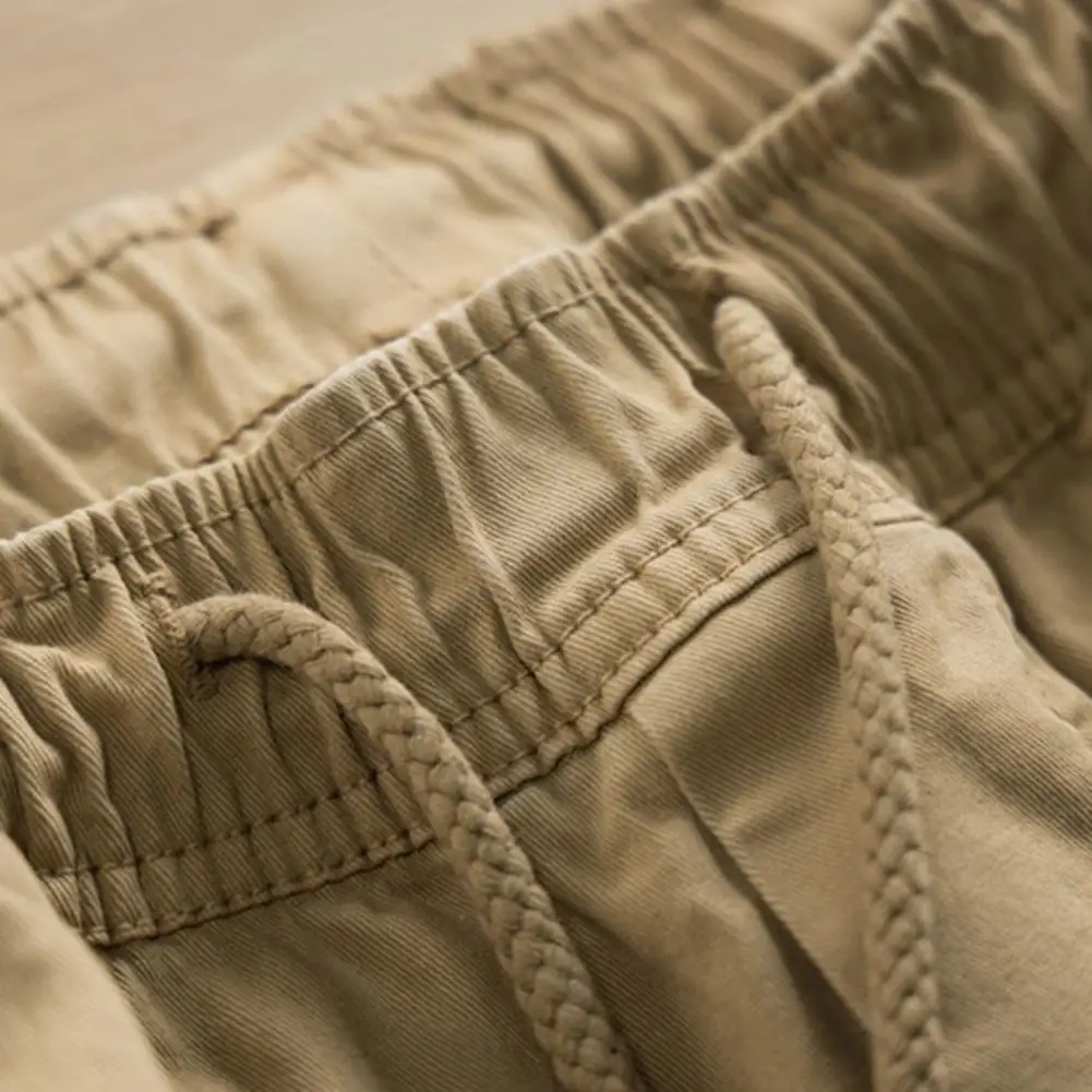 Description Picture 6 of itemGood Lightweight Men Lace-up Overalls Outdoor Trendy Casual Pants Breathable Polyester Men Trousers for Daily Wear