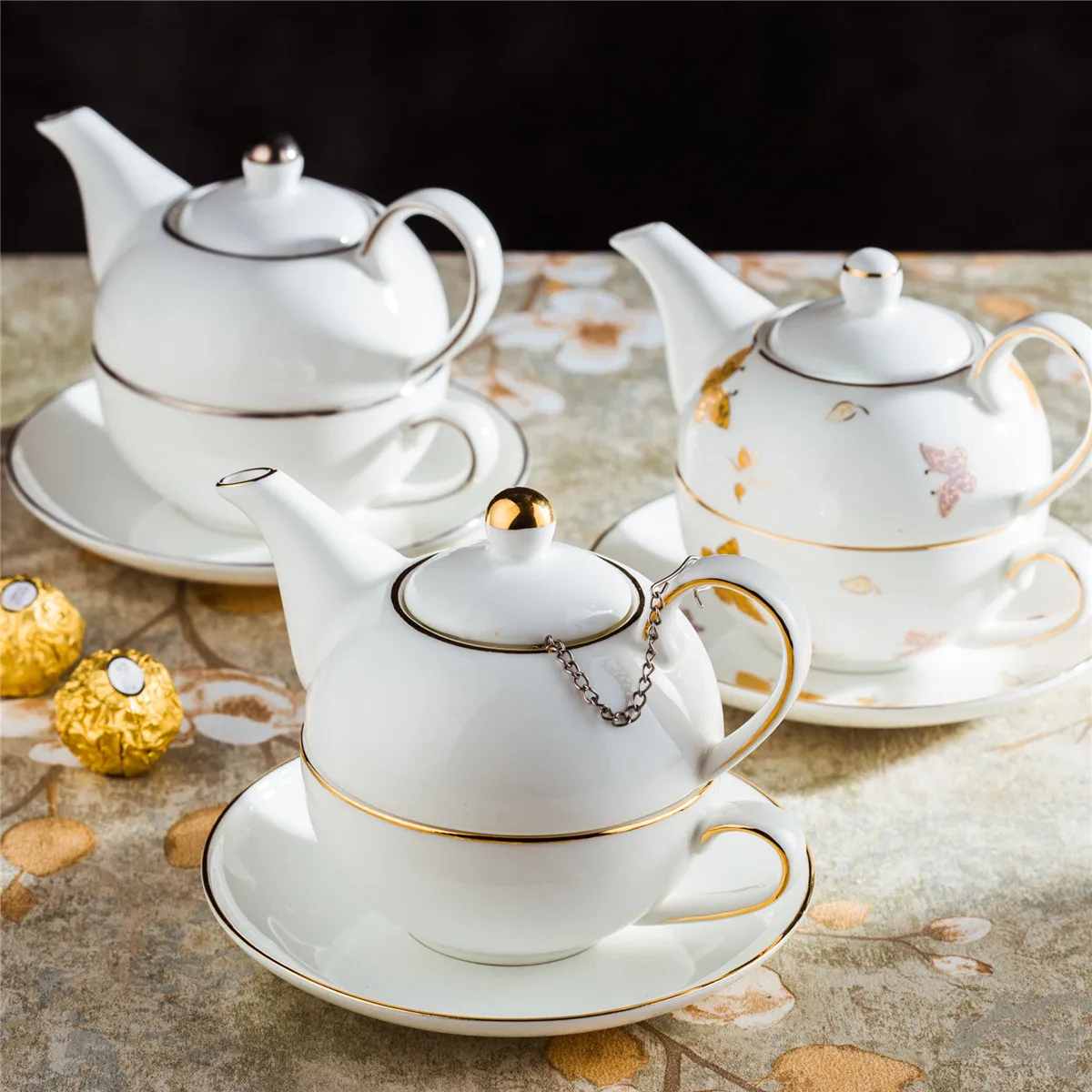 European-style Ceramic Pot for One Person English-style Afternoon Tea Flower Tea Bone China Set tea set