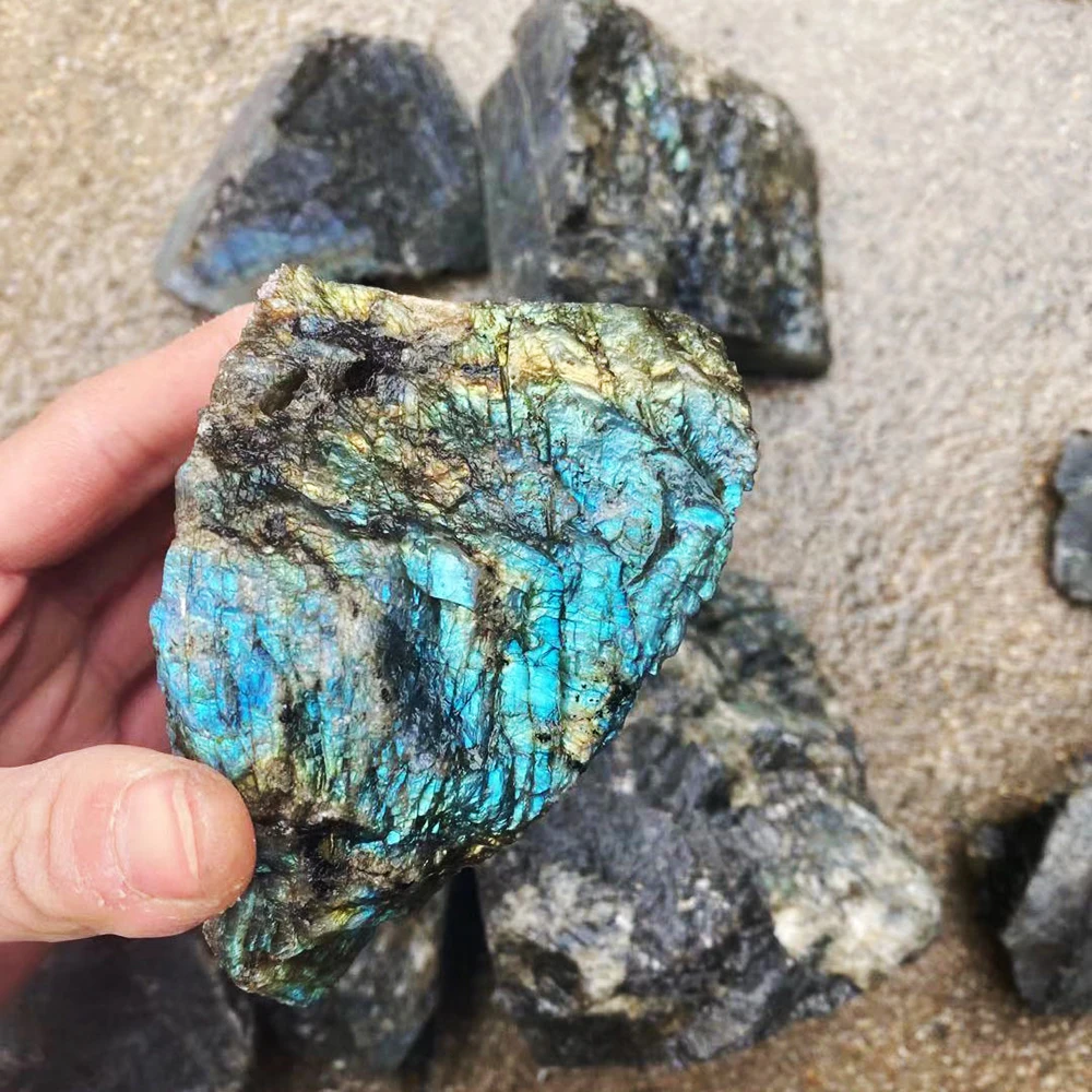 Natural Quartz Crystal Stones Labradorite Ore Fluorite Irregular Shape Real Mineral Rock Reiki Healing Specimen Home Decor