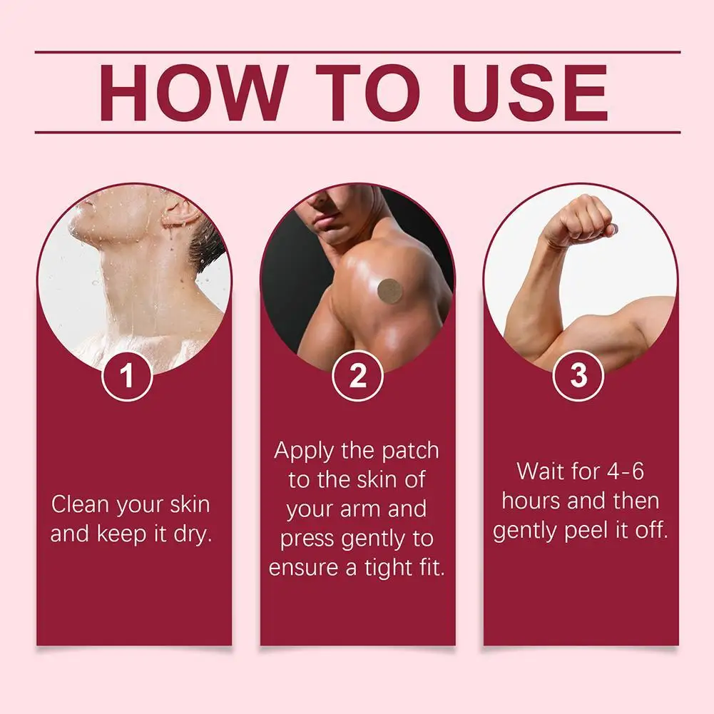Korean Red Ginseng Root Transdermal Patches 10 Patche For Energy Performance Immune Body Care Patche